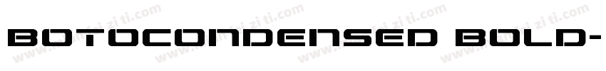 botoCondensed Bold字体转换